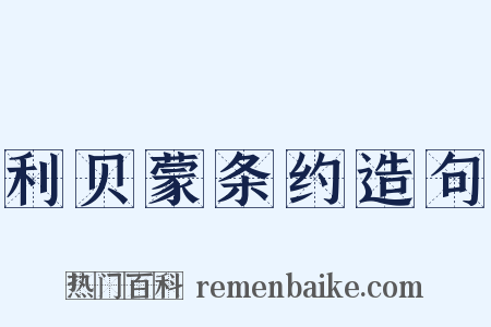 利贝蒙条约造句是什么意思的图片